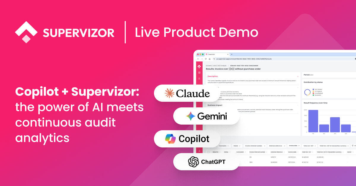 Copilot + Supervizor: the power of AI meets continuous audit analytics - turn your audit team into AI champions